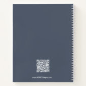 Minimal Grey White Dumbbell Motto Fitness Workout Notitieboek (Achterkant)