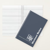 Minimal Grey White Logo Motto Fitness Workout Notitieboek (Binnen)