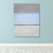'Minimal' Grijze en Blauwe Abstracte Kunst Canvas Afdruk (Insitu (Houten vloer))