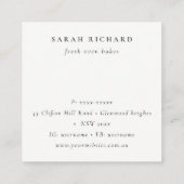 Minimal Haarstylist Ivory Hair Scissor Bedankt Vierkante Visitekaartje (Achterkant)