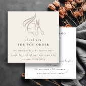 Minimal Haarstylist Ivory Hair Scissor Bedankt Vierkante Visitekaartje