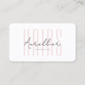 Minimal Hair Stylist Aesthetic Soft Pink Visitekaartje (Voorkant)