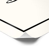 Minimal Hand Drawn “Drinks Menu” Wedding Bar  Perfect Poster (Hoek)