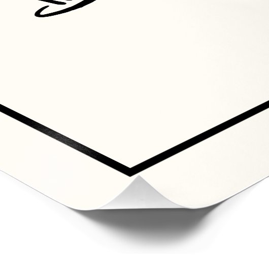 Minimal Hand Drawn “Drinks Menu” Wedding Bar Perfect Poster (Hoek)