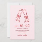 Minimal Hand Drawn Whimsical Doodle Save The Date (Voorkant)