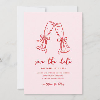 Minimal Hand Drawn Whimsical Doodle Save The Date