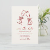 Minimal Hand Drawn Whimsical Doodle Save The Date (Staand voorkant)