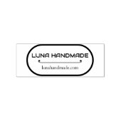 Minimal Handmade Business Address Stamp Rubberstempel (Afrduk)