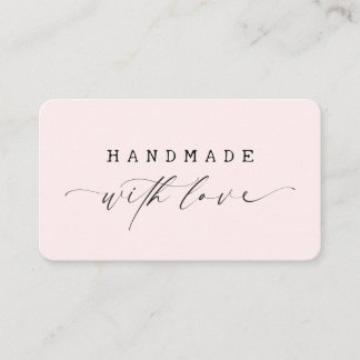 Minimal Handmade met Love Script Custom Logo Visitekaartje