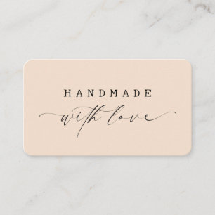 Minimal Handmade met Love Script Custom Logo Visitekaartje