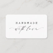 Minimal Handmade met Love Script Custom Logo Visitekaartje (Voorkant)