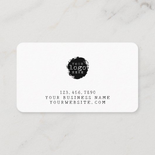 Minimal Handmade met Love Script Custom Logo Visitekaartje (Achterkant)