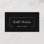 Minimal Handwriting Black QR Code Visitekaartje (Voorkant)