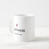 Minimal Happiness Coffee Mug Koffiemok (Voorkant links)