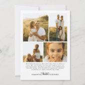 Minimal Happy Holidays Script Family 10 Photos Feestdagenkaart (Achterkant)