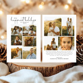 Minimal Happy Holidays Script Family 10 Photos Feestdagenkaart
