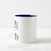 Minimal Happy Moederdag Photo Collage Keepsake Tweekleurige Koffiemok (Center)