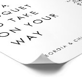 Minimal Hart Script Bloom Bloem Bar Trouwteken Poster (Hoek)