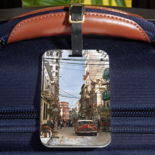 Minimal Havana Cuba  Retro City Bagagelabel (Voorkant Insitu 2)