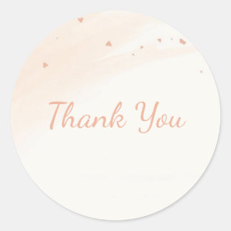 Minimal Heart Baby Shower Favor Tags – Blush Pink Ronde Sticker
