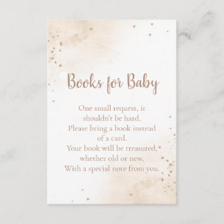 Minimal Heart Books for Baby Card – Blush Pink Informatiekaartje