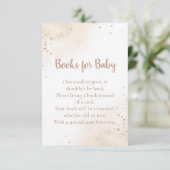 Minimal Heart Books for Baby Card – Blush Pink Informatiekaartje (Staand voorkant)