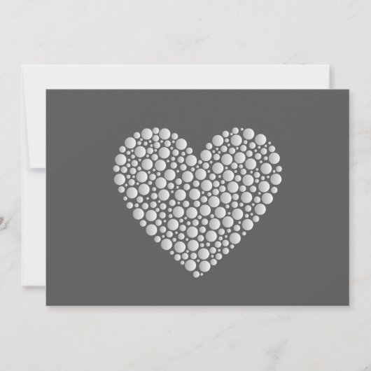 Minimal Heart Circles – White Gradient on Dark Kaart (Voorkant)