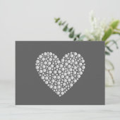 Minimal Heart Circles – White Gradient on Dark Kaart (Staand voorkant)