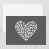 Minimal Heart Circles – White Gradient on Dark Kaart (Voorkant / Achterkant)