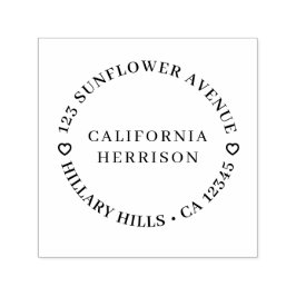 Minimal Heart Design | Custom Return Address Stamp Zelfinktende Stempel