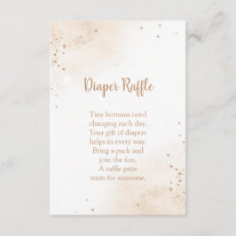Minimal Heart Diaper Raffle Card – Modern Blush Informatiekaartje