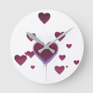 Minimal Heart Icons - Moderne Love Muur Klok