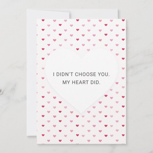 Minimal Heart Pattern Valentine's Day Card (Voorkant)