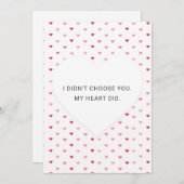 Minimal Heart Pattern Valentine's Day Card (Voorkant / Achterkant)
