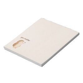 Minimal Hedgehog “You Matter” Notepad Notitieblok