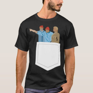 Minimal het leven aquatisch met Steve Zissou Poste T-shirt