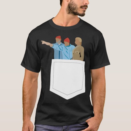 Minimal het leven aquatisch met Steve Zissou Poste T-shirt (Voorkant)