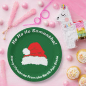 Minimal Ho ho ho Santa Merry Christmas Papieren Bordje (Feest)