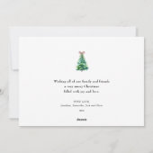 Minimal Holiday Tree Bow Photo Christmas Card Feestdagenkaart (Achterkant)