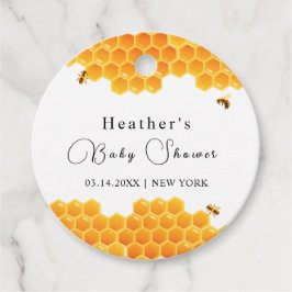 Minimal Honey Bumblebee Boy Baby shower Bedankjes Labels