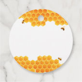 Minimal Honey Bumblebee Boy Baby shower Bedankjes Labels (Achterkant)