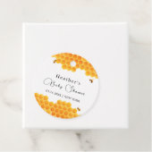 Minimal Honey Bumblebee Boy Baby shower Bedankjes Labels (In situ)