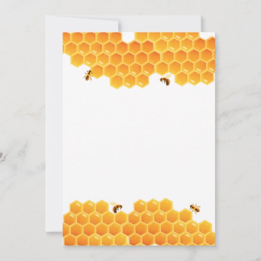 Minimal Honey Bumblebee Boy Baby shower Bedankkaart (Achterkant)