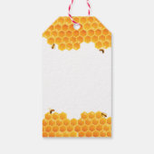 Minimal Honey Bumblebee Boy Baby shower Dank u Cadeaulabel (Achterkant)
