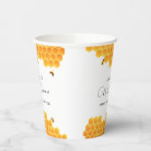 Minimal Honey Bumblebee Boy Baby shower Papieren Bekers (Links)