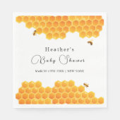 Minimal Honey Bumblebee Boy Baby shower Servet (Voorkant)