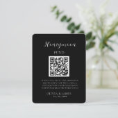 Minimal Honeymoon Fund Request QR Code Card Informatiekaartje (Staand voorkant)