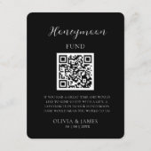 Minimal Honeymoon Fund Request QR Code Card Informatiekaartje (Voorkant)