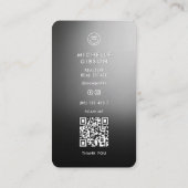 Minimal Hypotheek Makelaar Realtor Grijs Visitekaa Contactkaartje (Achterkant)