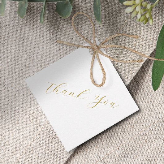 Minimal Imitation Gold Script Wedding Bedankt Bedankjes Labels